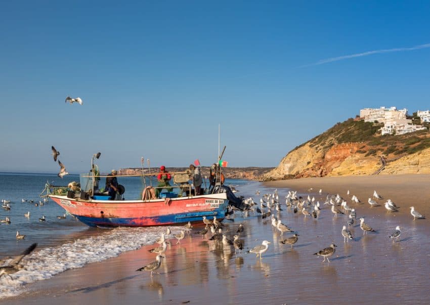 The marvelous beach in Salema, Portugal. Paul Shoul photographs
