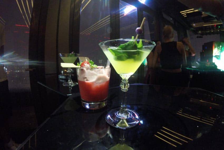 Cocktails at Chill Sky Bar Ho Chi Minh City.