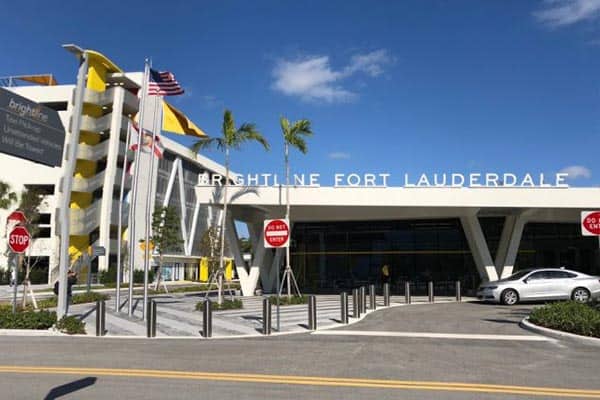 The Fort Lauderdale station of Brightline, Florida's newest high-speed passenger rail. Elizabeth