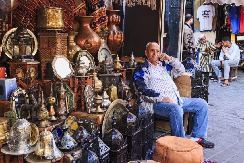 The sparkle of Casablanca is found in the souk.