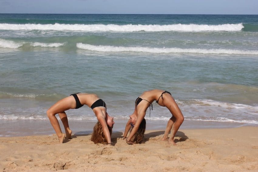 Having fun on the beach, Turks and Caicos.