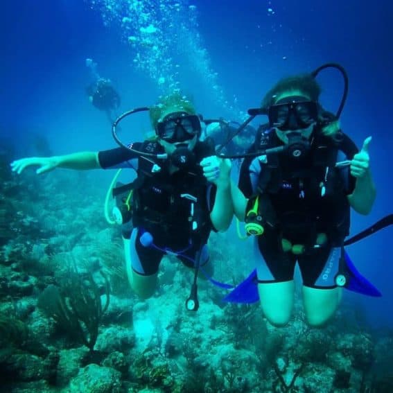SCUBA divers having a great time in the blue waters of Hawaii. | GoNOMAD Travel