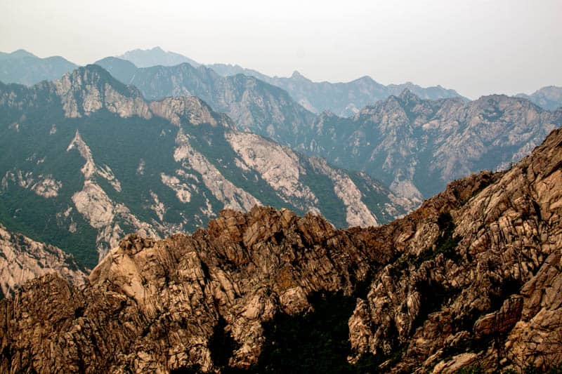 The rocky formations of Mount Kumgang, North Korea.