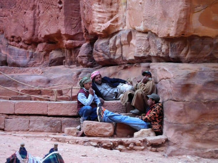 Petra Bedouin relaxing in the sun