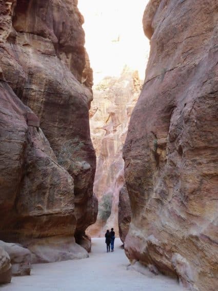 The Siq, a spectacular gorge that leads into the ancient city of Petra