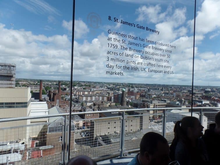 View from the Gravity Bar at Guinness, Dublin. 