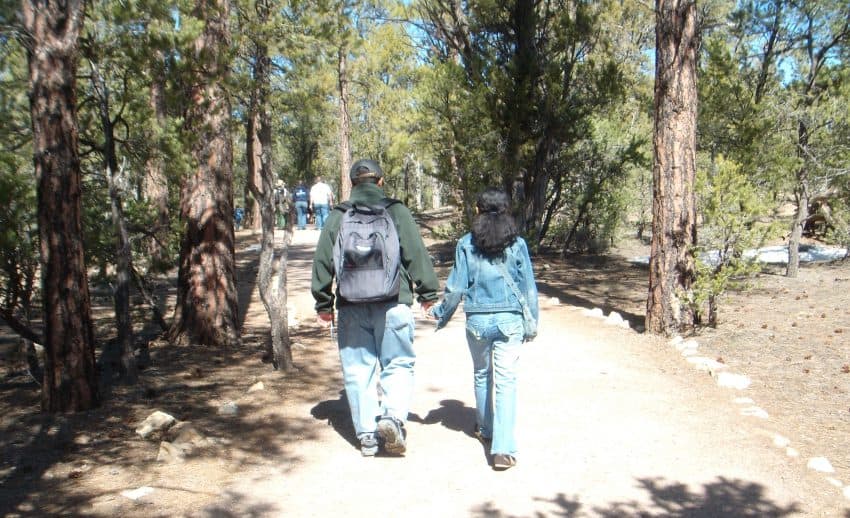 Walking to the South Rim at the Grand Canyon