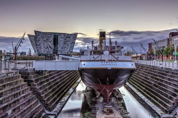 The SS Nomadic is a dramatic site at the Titanic Experience in Belfast.
