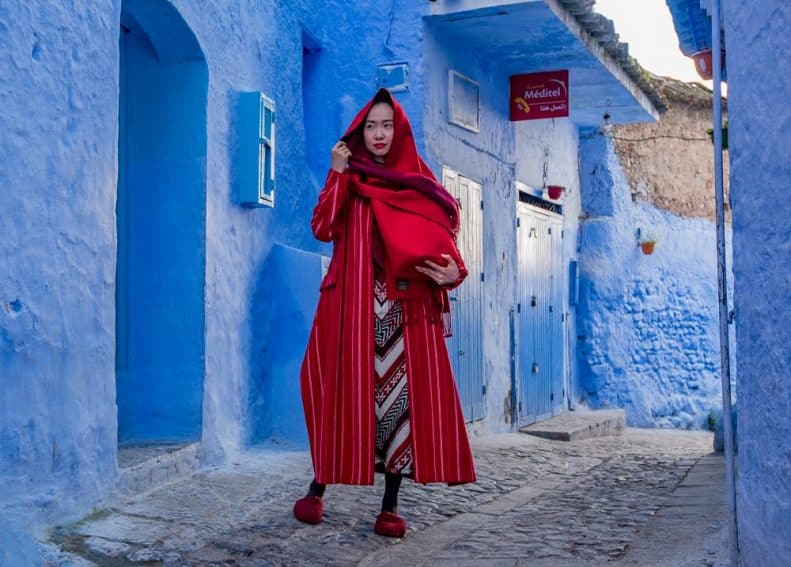 Chefchaouen is known as the “blue city” for its abundance of houses and buildings drenched in blue paint. Donnie Sexton photo. manners in Morocco