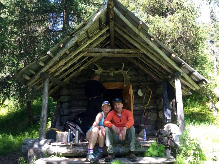 hikers rest at the Moose Valley cabin Alaska’s Ridgewood Wilderness Lodge: Gateway to Adventure
