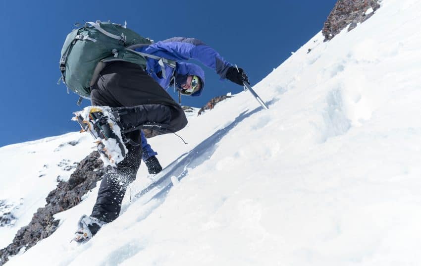 Making way up the mountain. Photo by Martin Hefti/Secret Compass.