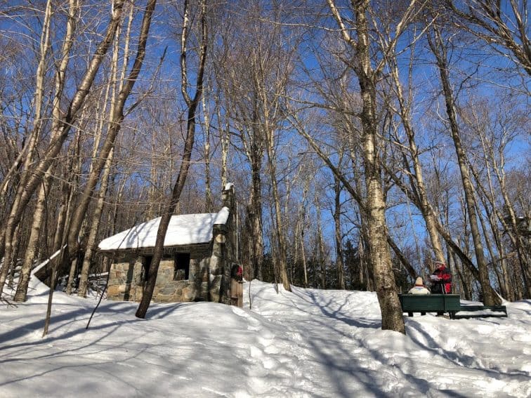 The Stone Chapel in the woods at the von Trapp Family Lodge.