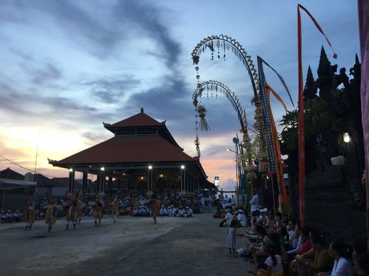 Villagers gather for sunset ahead of the Nyepi celebration in Nusa Penida, Bali. Jackie Cohen Photo | GoNOMAD Travel