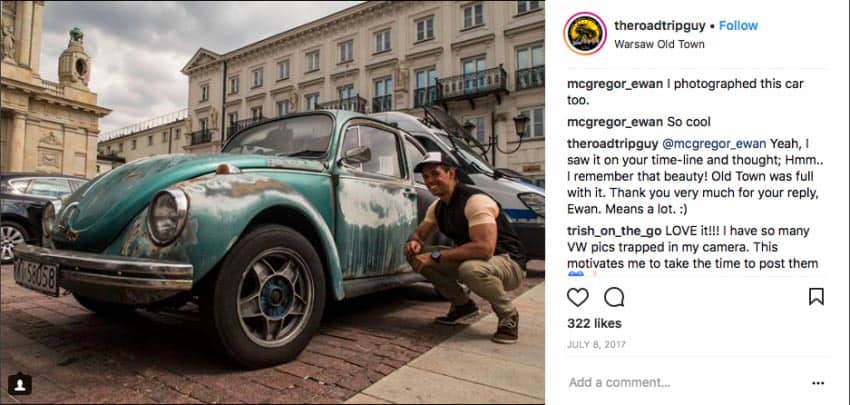 McGregor's comments on Thomas' Instagram post. | GoNOMAD Travel