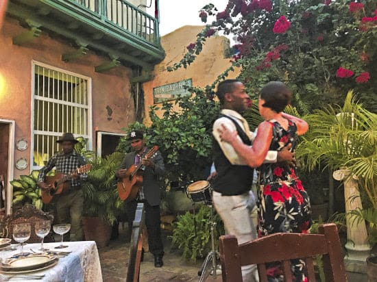 People dance a lot in Cuba. Here is a couple in Trinidad, Cuba. Kate Hartshorne photo.