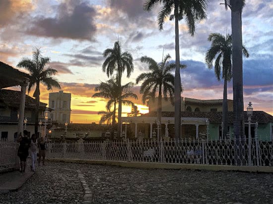 Sunset in the town square in Trinidad, Cuba | GoNOMAD Travel