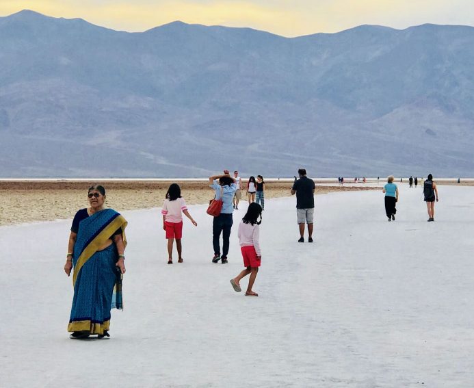 Walking on the salty trails at Badwater, Death Valley | GoNOMAD Travel