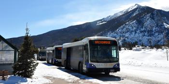 Summit County Stage offers free bus service to many towns in the county.