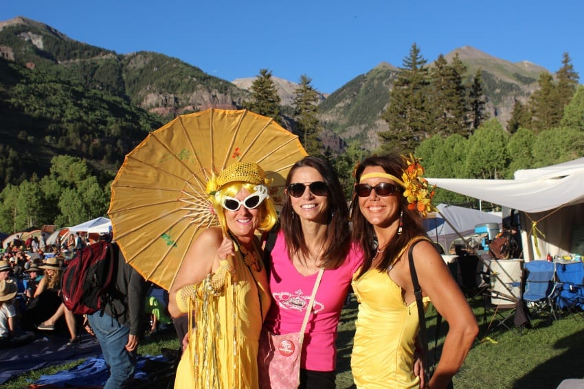 Bluegrass Festival fans in Telluride, Colorado.