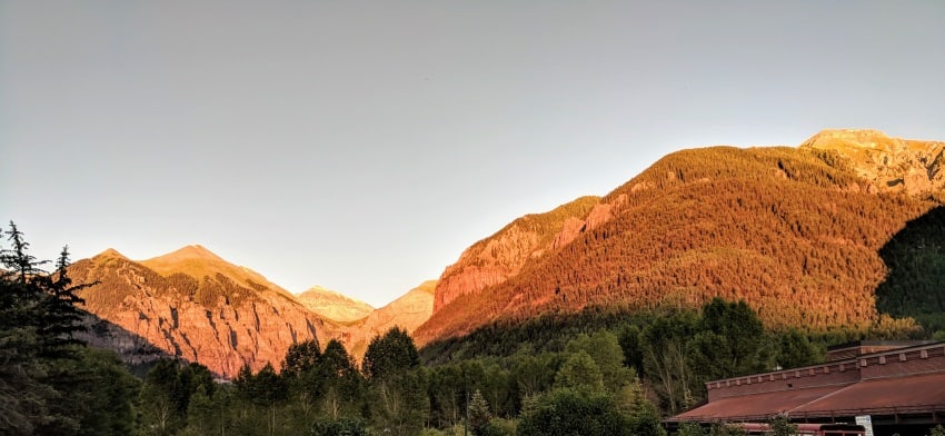 Telluride at sunset