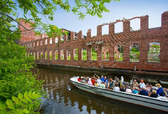 A canal tour at Lowell National Historical Park. 