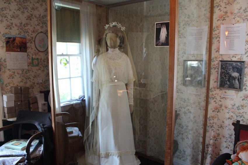 A replica of Maud's wedding dress from 1911. 