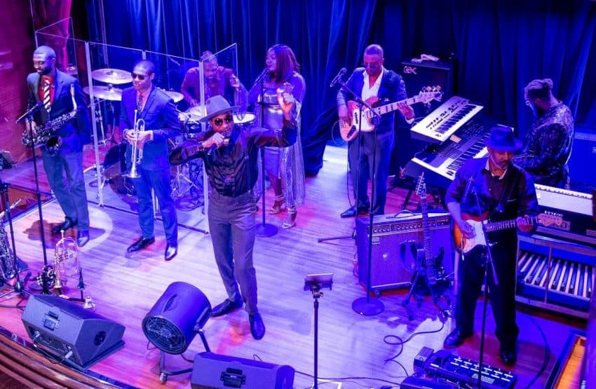 Nightly entertainment onboard the Koningsdam included B.B. King's All Stars, belting out a mix of blues, soul and popular tunes.