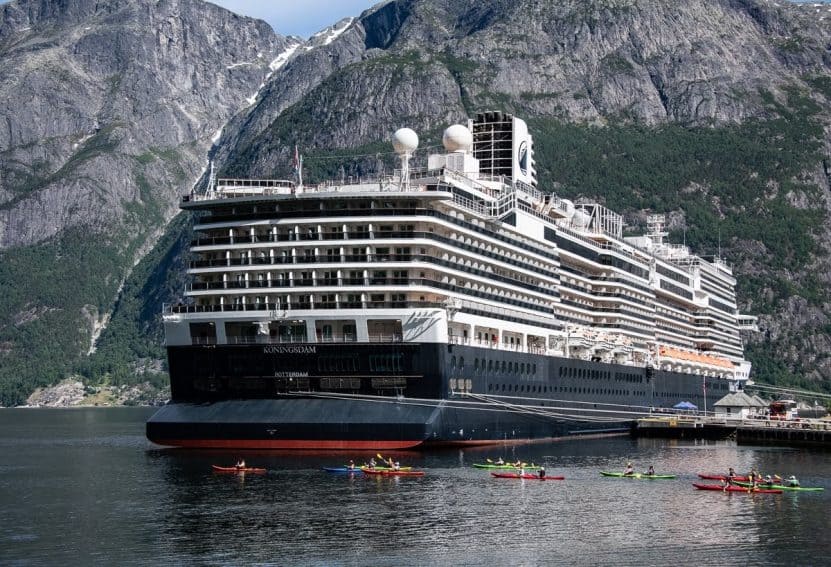 A variety of shore excursions are offered at all the ports, including sea kayaking in the village of Eidfjord.