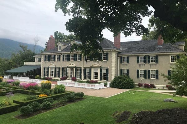 A view of the Lincoln Family Home from the gardens.