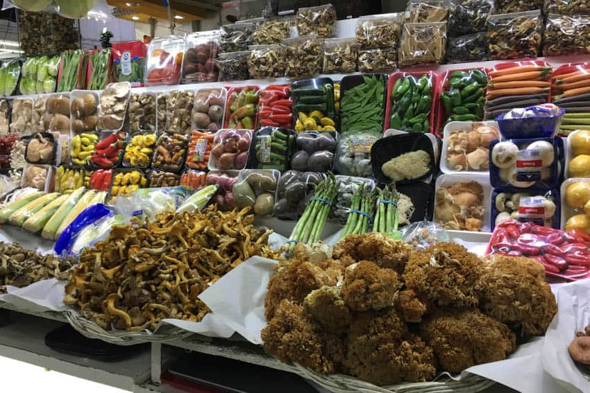 produce stall at San Juan Mercado