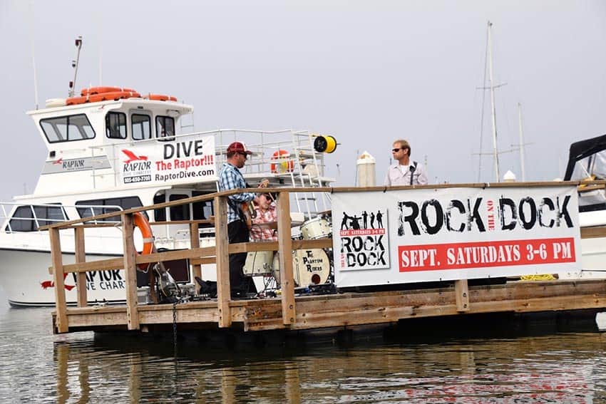 Every Saturday on a dock at the Ventura Harbor Village, cover bands amuse locals and visitors. Rina Nehdar photos.
