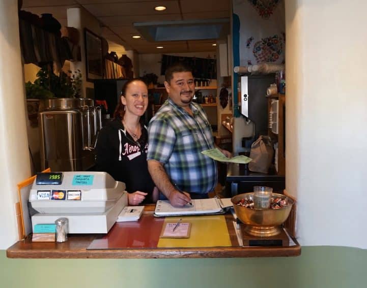 Friendly faces at Tia Sophia's in downtown Santa Fe, New Mexico. Faye S. Wolfe photos.