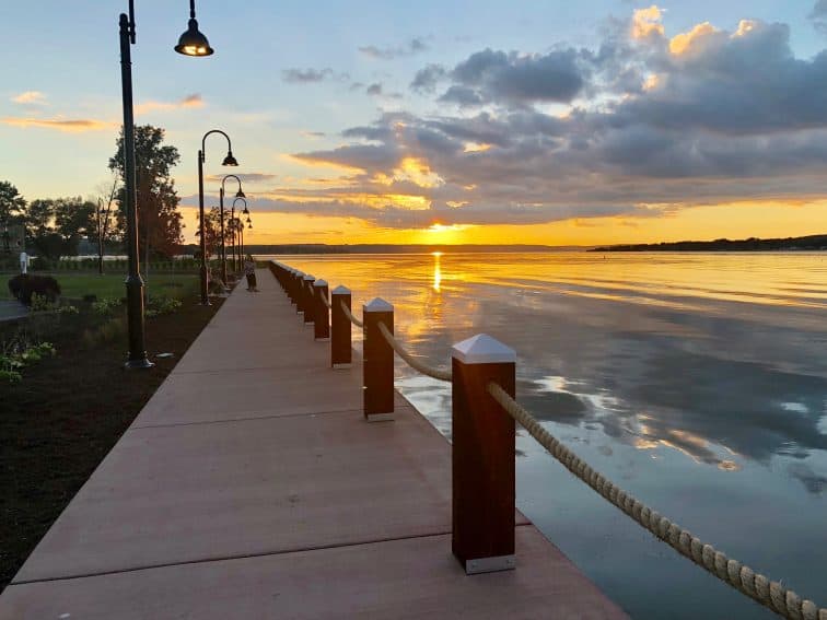 The end of the Lake, at the Chautauqua Harbor Hotel, which opened this fall in Jamestown NY. Max Hartshorne photos.