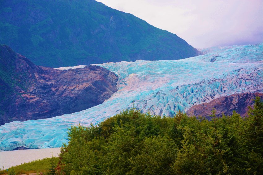 Mendenhall Glacier, in Juneau Alaska.