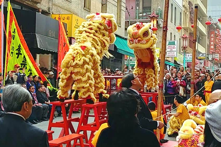 Lion Dance at a New Year celebration.