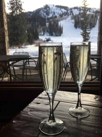 Bubbly with a view at the Honeycomb Grill at Solitude.
