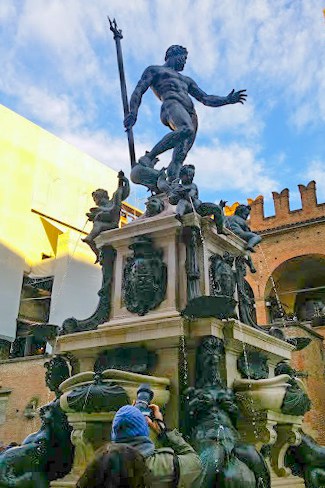 The newly restored Fountain of Neptune is not shy about its grandeur.