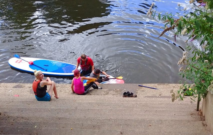 SUP on the River Wye, Hereford.