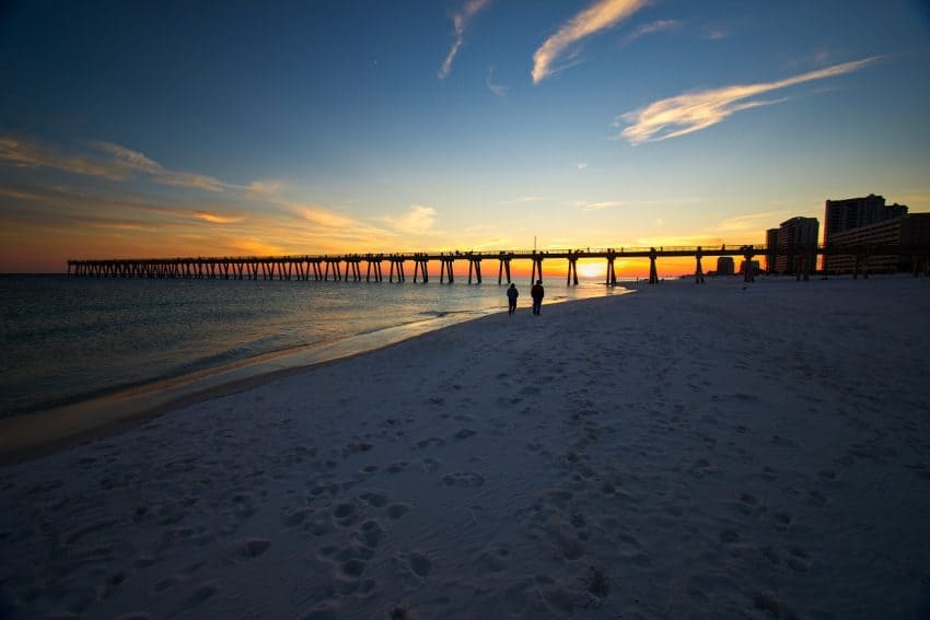 Navarre Pier sunset.