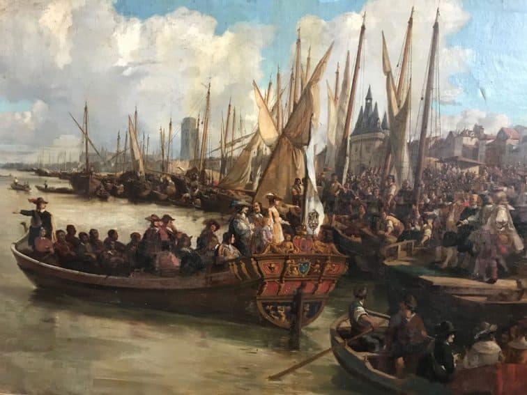 A painting by Jean-Marie Oscar Gue in the Maritime Museum in Bordeaux.