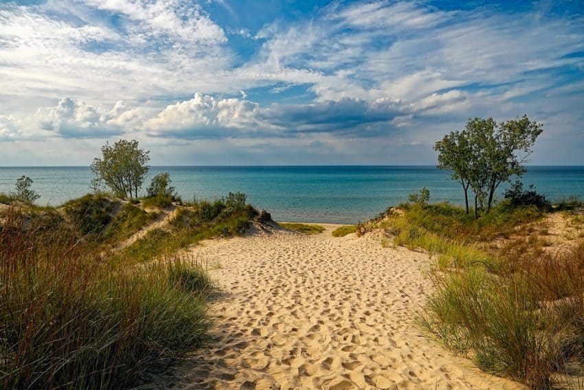 The newest U.S. national park includes the shoreline of Lake Michigan. 