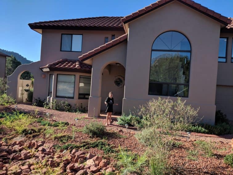 Erysse Elliott in front of our Sedona, Ariz., vacation rental. It was one of our better rentals of 2018 -- except for the wild ending.
