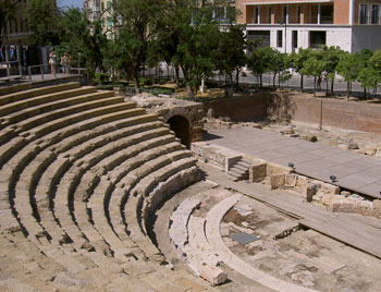 The Roman amphitheater in Malaga