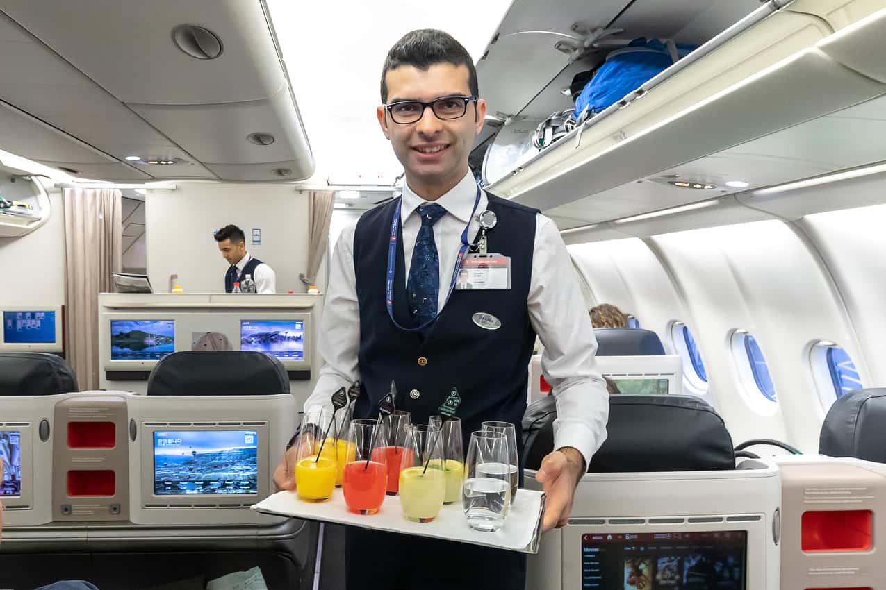 Ibrahim Sener. cabin attendant Turkish Airlines.