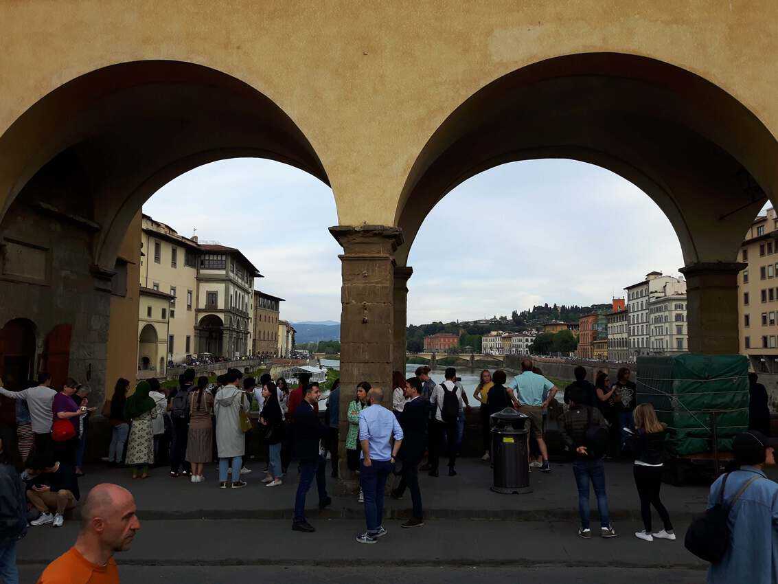 Come early or jostle for a spot on the Ponte Vecchio in Florence.