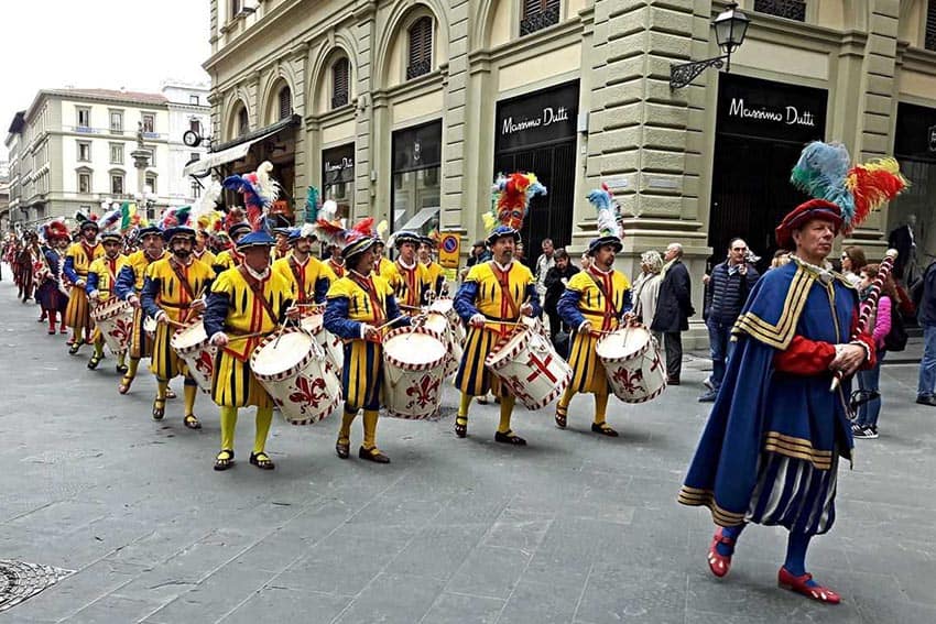 The Easter Parade in Florence is very 15th Century - photo by Debra Smith