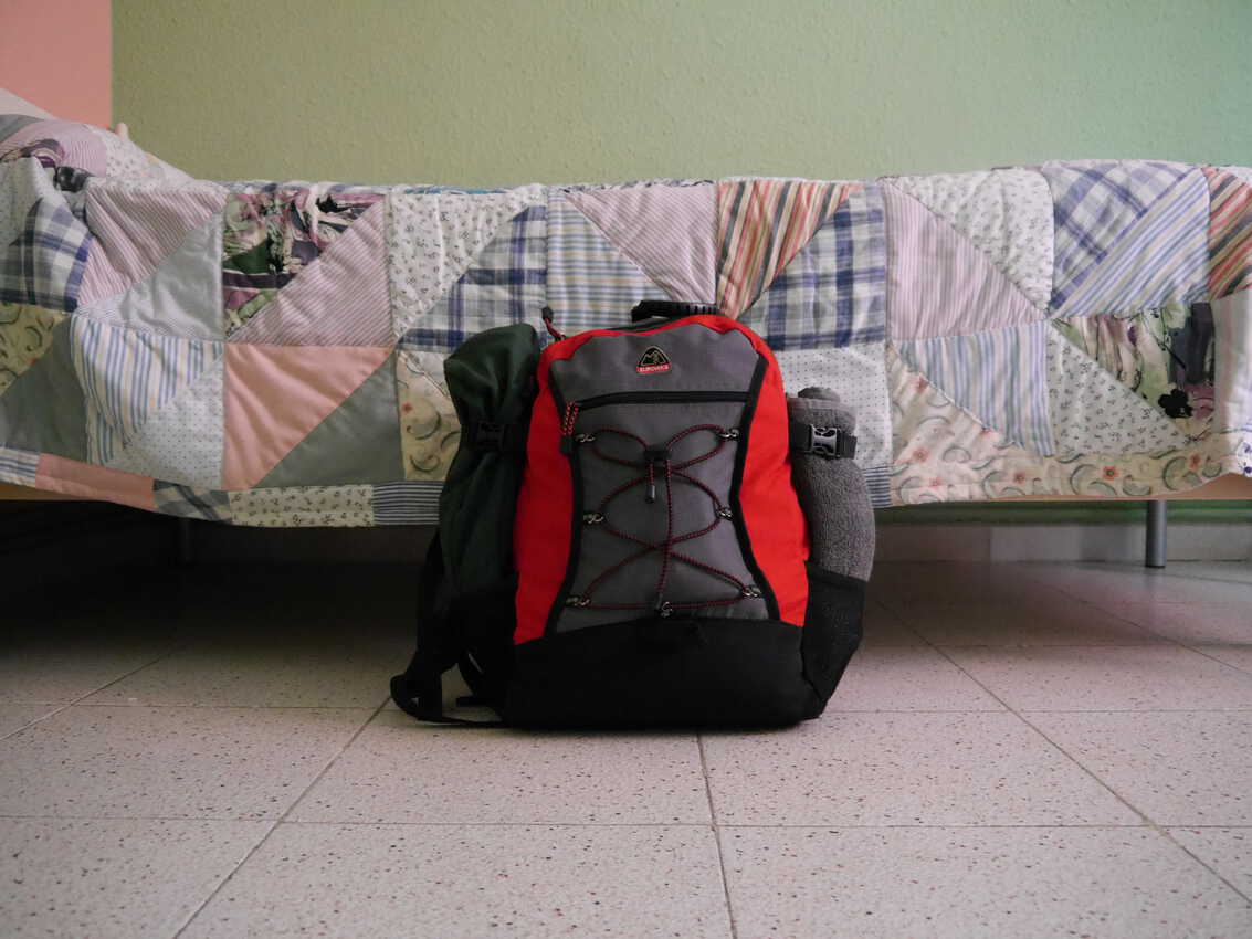 Hostel backpack.