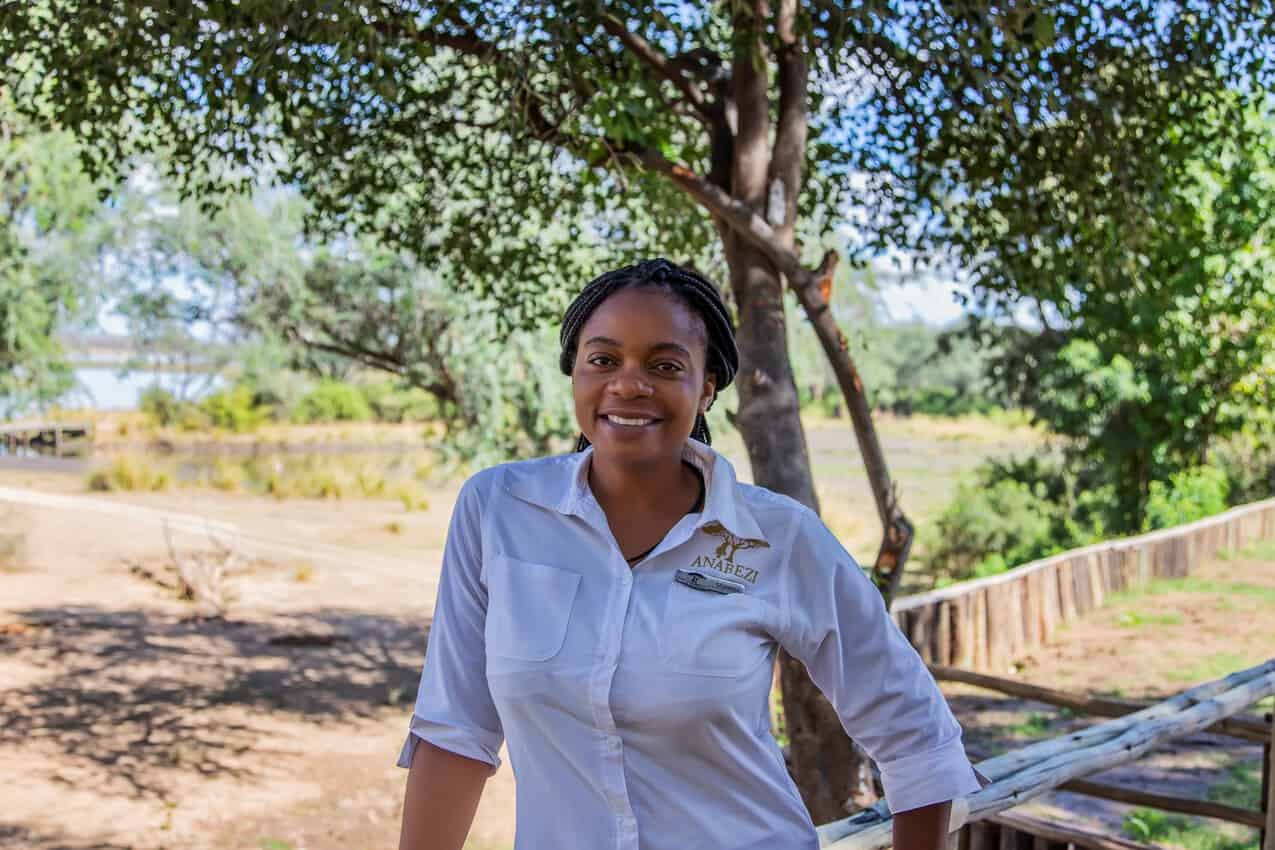 Zambian superwomen: Mpunga Nanyangwe-Boyd, a Lodge housekeeper with guiding plans.