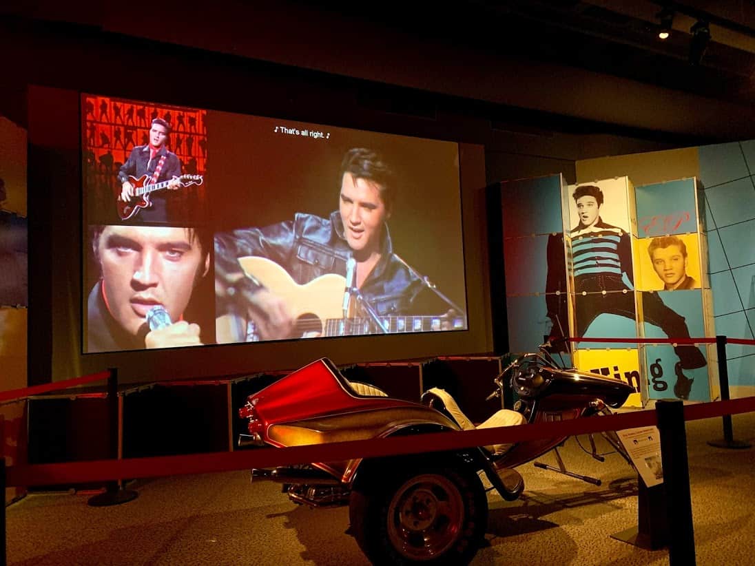 Elvis toys in the Rock and Roll Hall of Fame in Cleveland, Ohio.