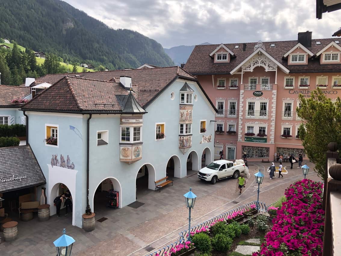 The village of Ortisei, Italy.